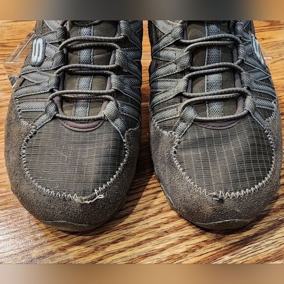 Skechers Women's Biker Relaxed Fit Gray & Blue Size 7.5 Shoes - Picture 8 of 13